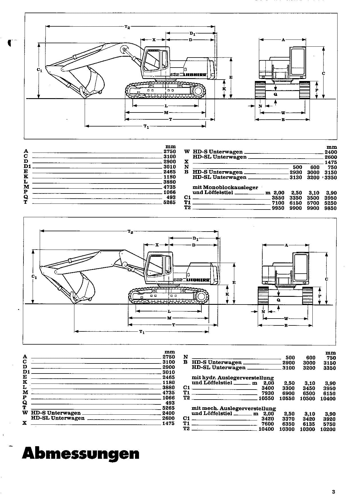 Liebherr R932 Tunnel Raupenbagger Betriebsanleitung Wartungsanleitung