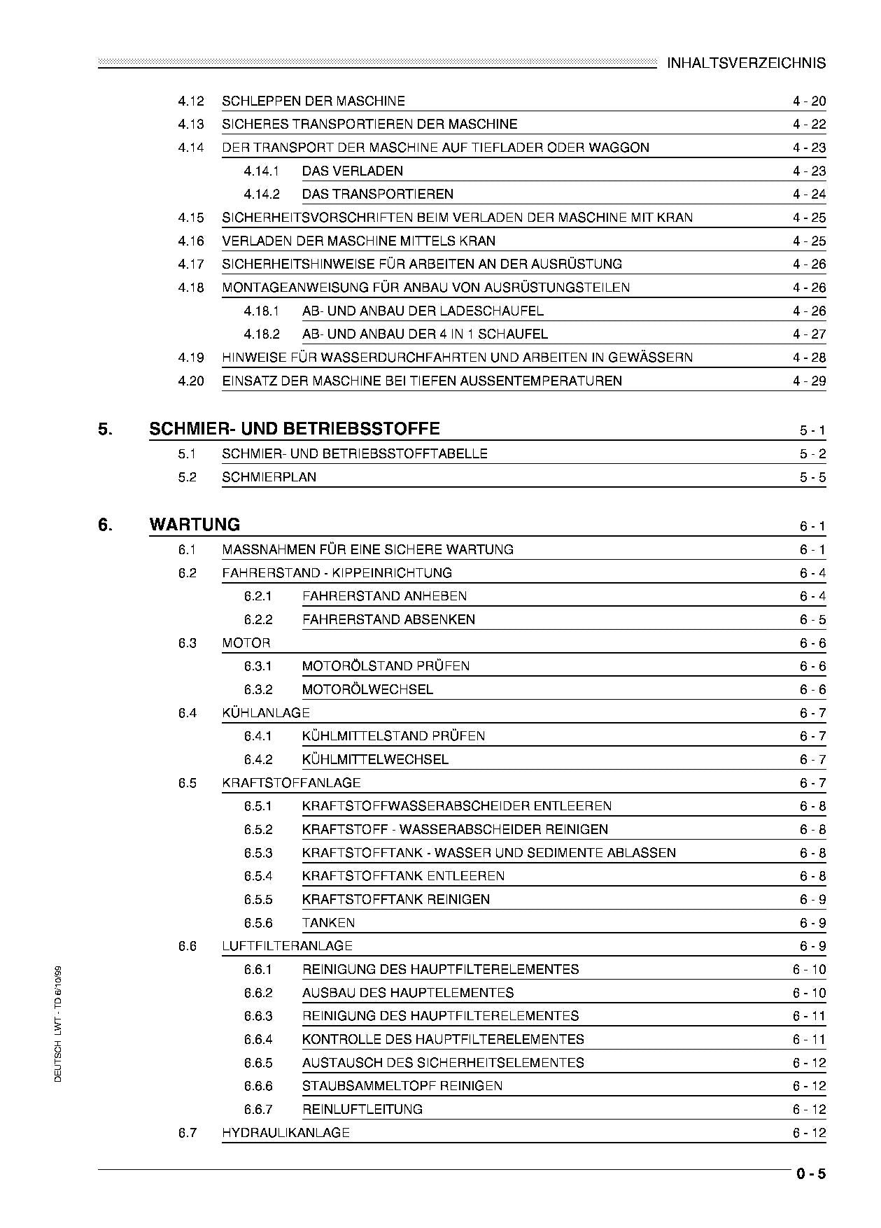 Liebherr LR641 Laderaupe Betriebsanleitung Wartungsanleitung