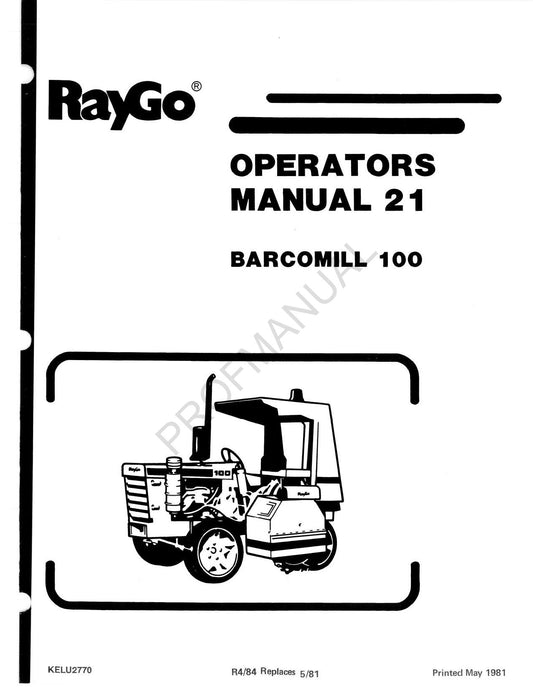 Caterpillar Raygo Bediener-Wartungshandbuch