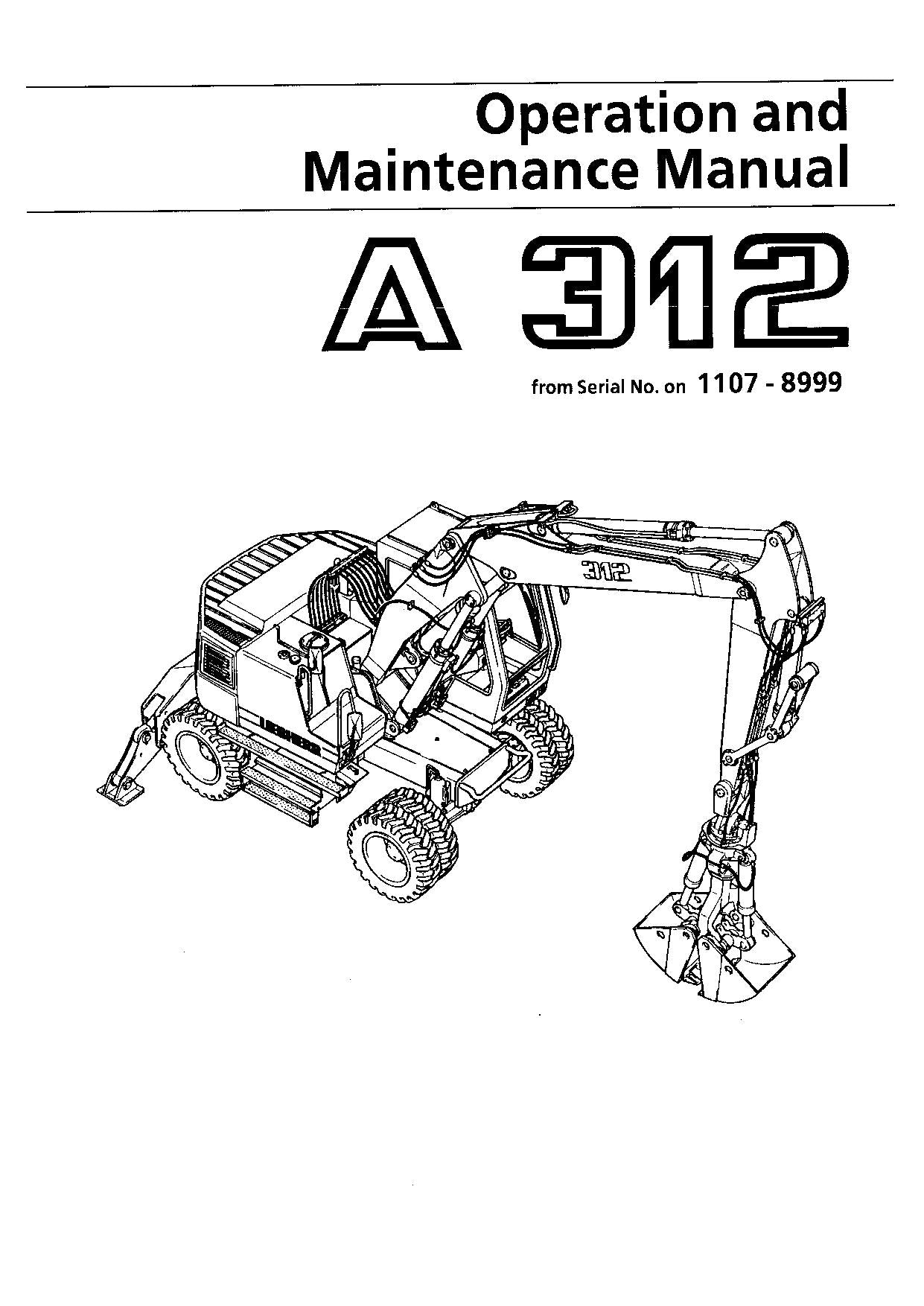 Manuel d'utilisation de la pelle Liebherr A312