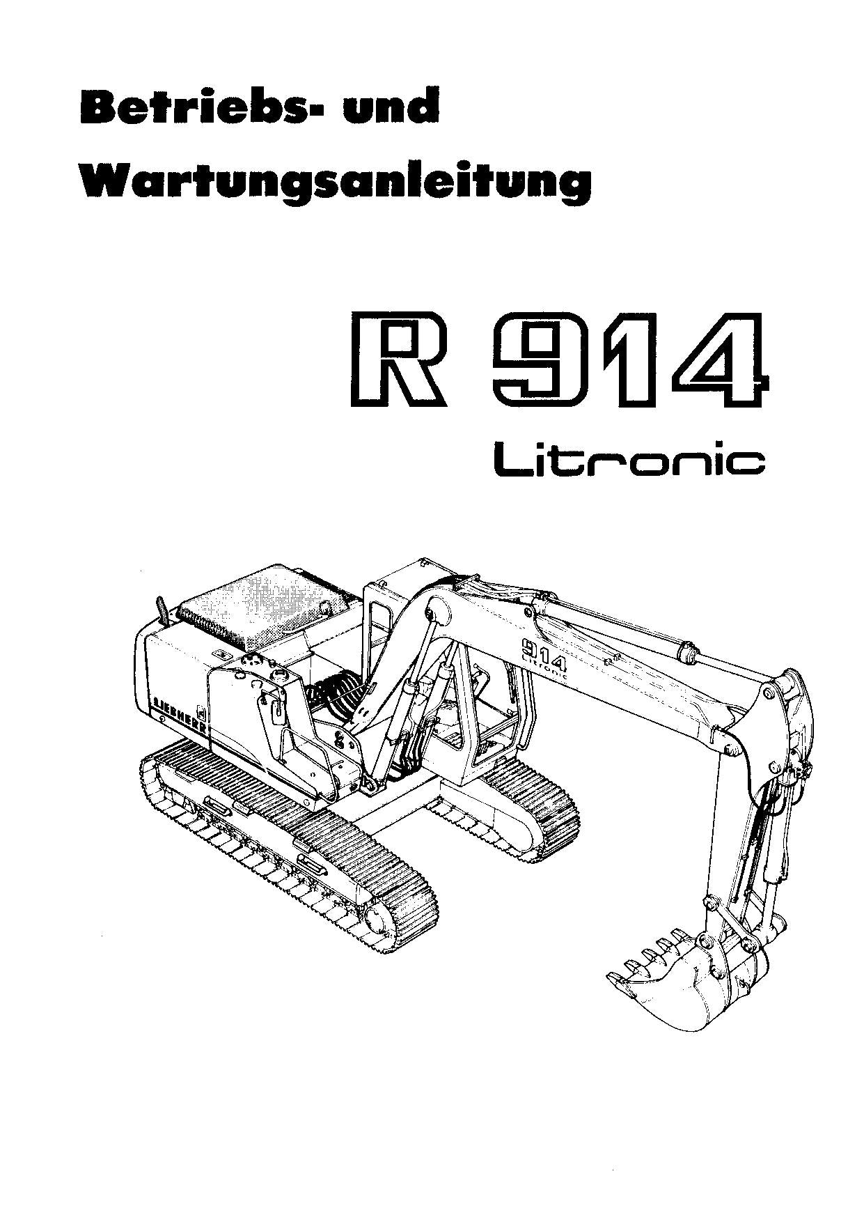 Liebherr R914 Litronic Hydraulikbagger Betriebsanleitung 8504061