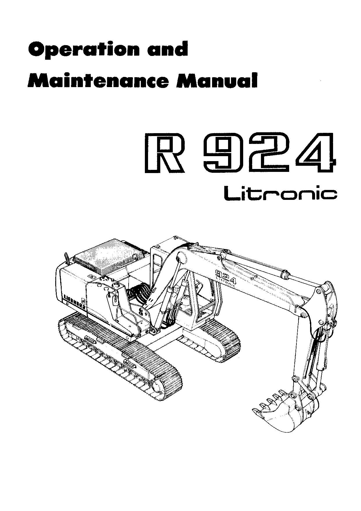 Liebherr R924 Litronic Bagger Bedienungsanleitung Seriennummer 6400