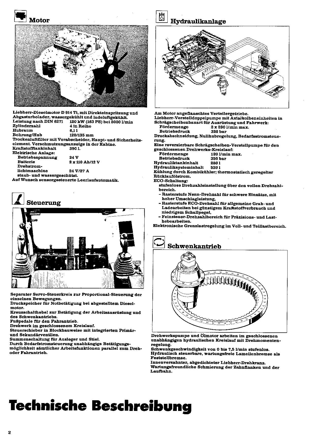 Liebherr R932 Litronic Hydraulikbagger Manuel d'instructions 8502763