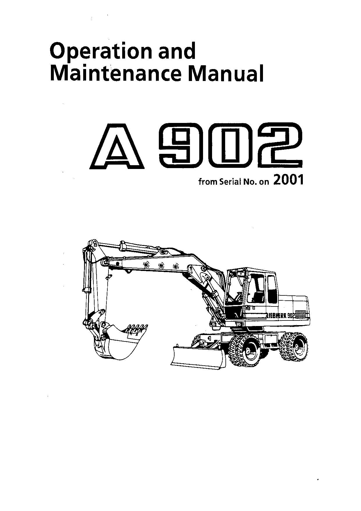 Manuel d'utilisation de la pelle Liebherr A902 série 275