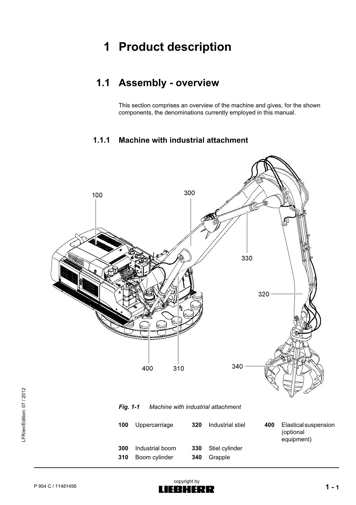 Manuel d'utilisation de la pelle Liebherr P954 C