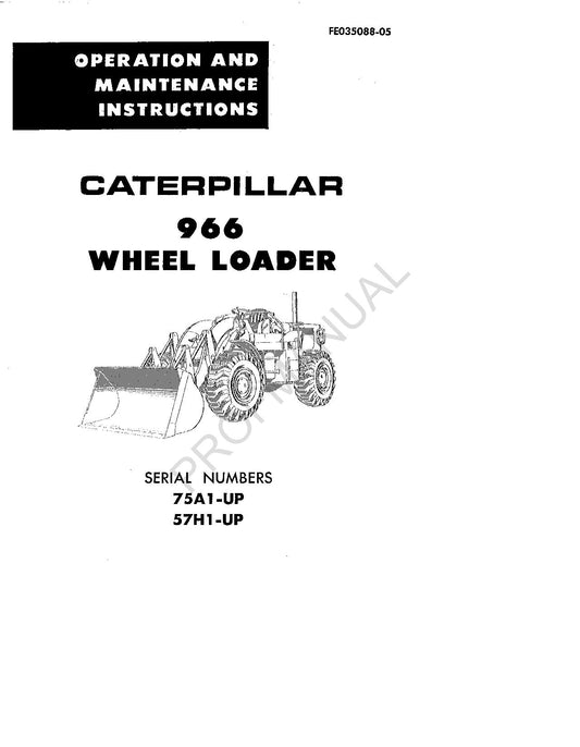 Wartungshandbuch für den Radlader Caterpillar 966