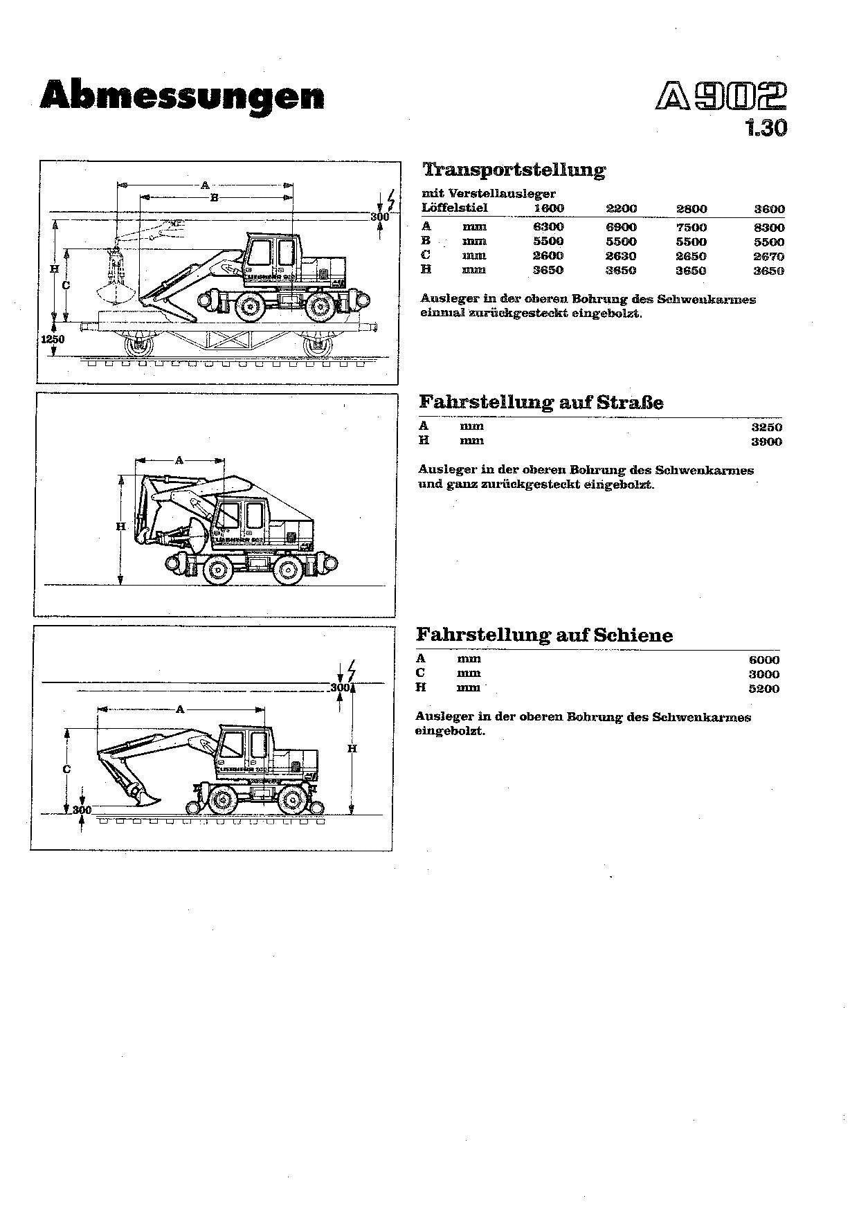 Liebherr A902 ZW Zweiwegebagger Betriebsanweisung