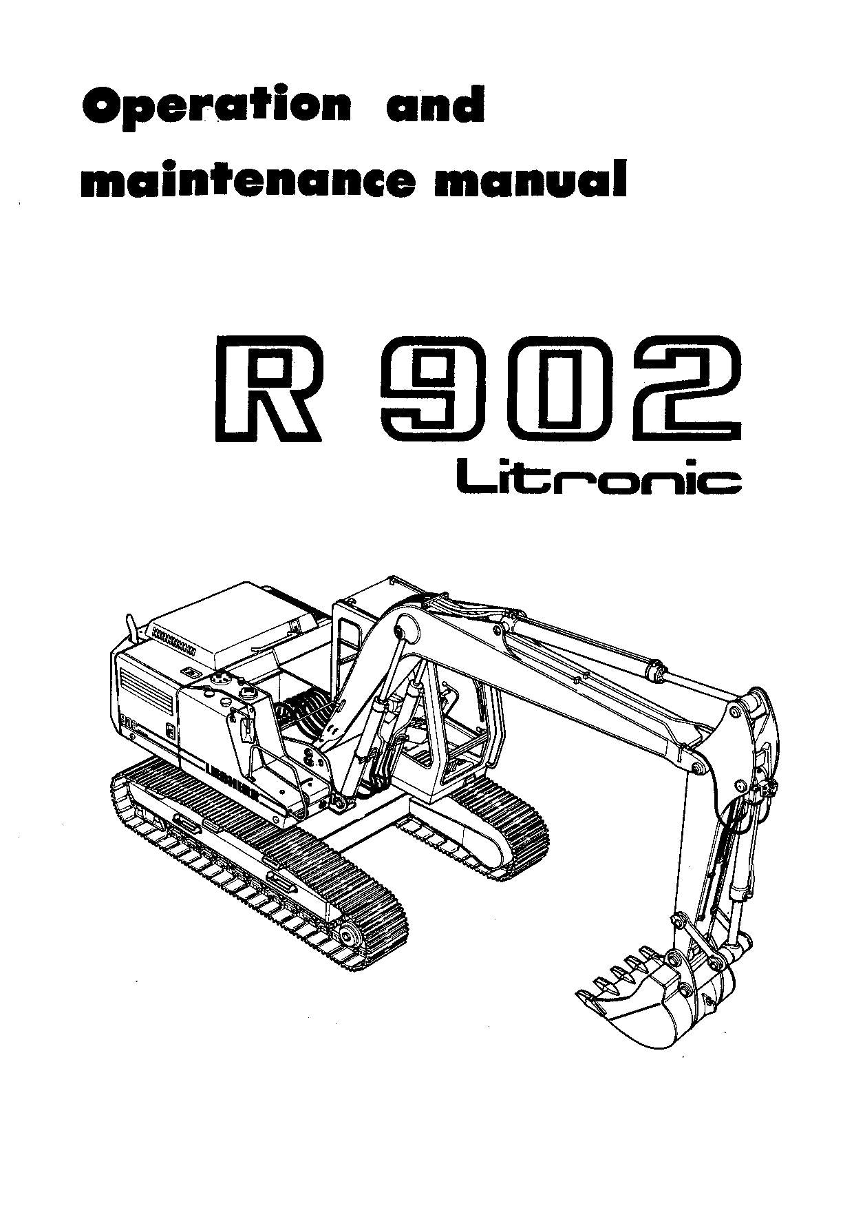 Liebherr R902 Litronic Excavator Operators manual serial 301