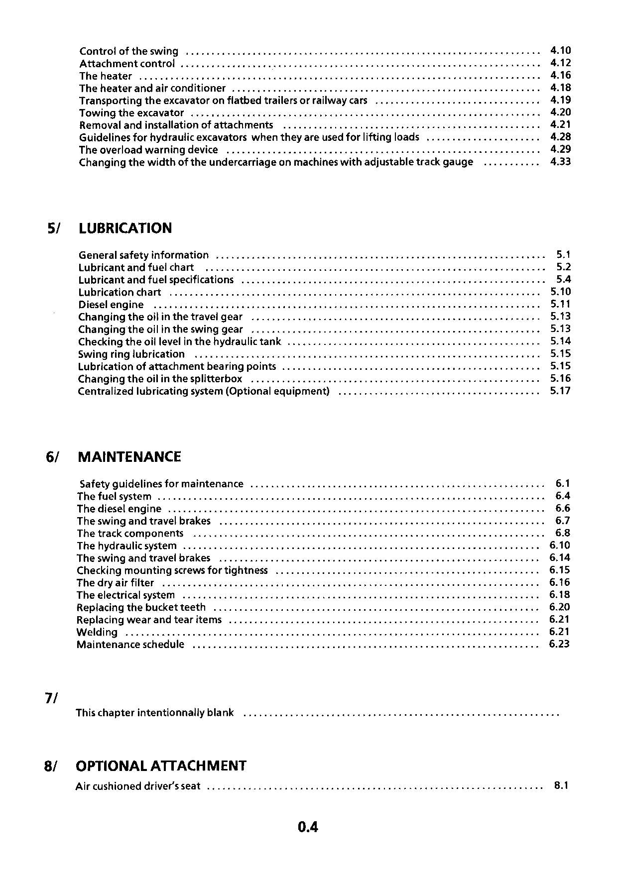 Liebherr R942 Litronic Excavator Operators manual serial .167