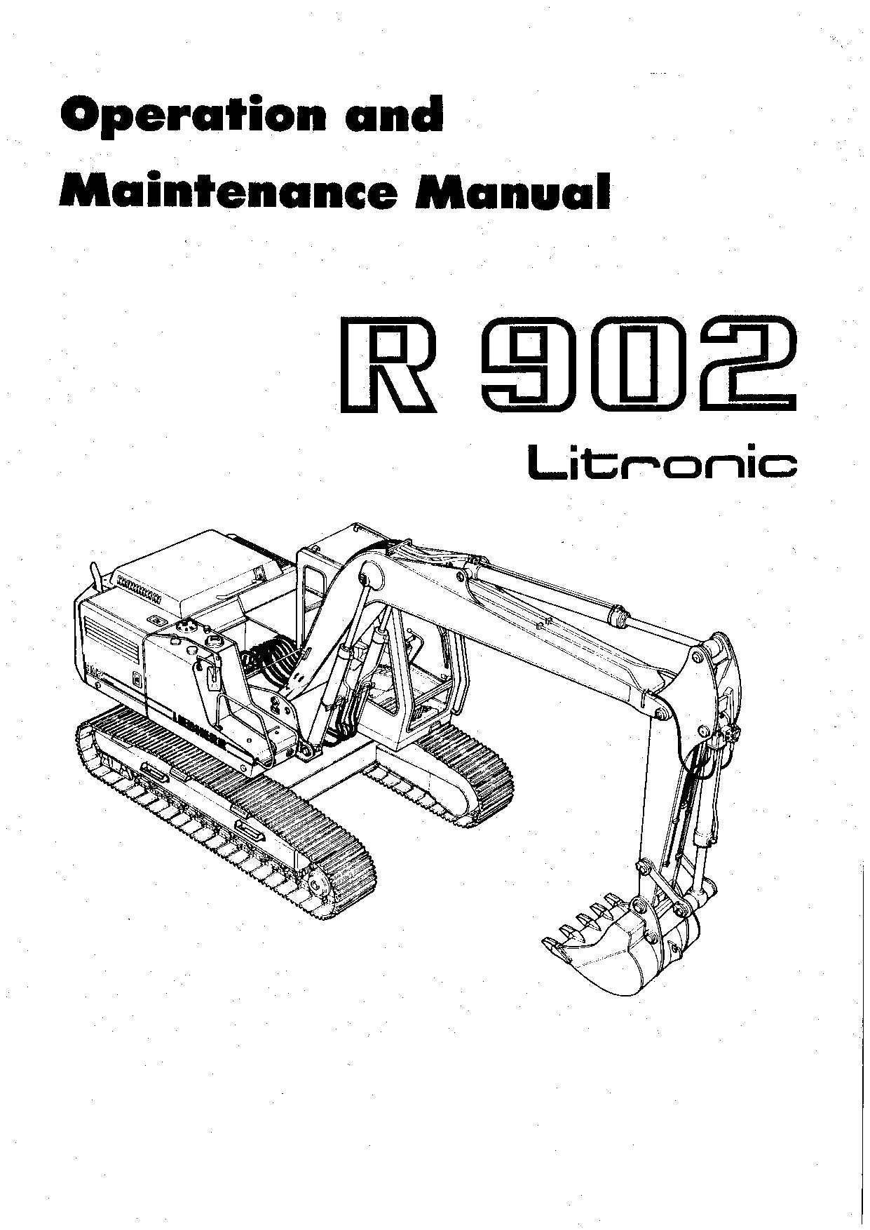 Manuel d'utilisation de la pelle Liebherr R902 Litronic série 4001