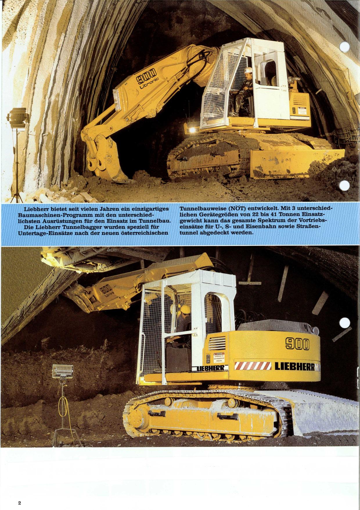 Liebherr R900 HDS Litronic Tunnelbagger Bedienungsanleitung Seriennummer 606/8559