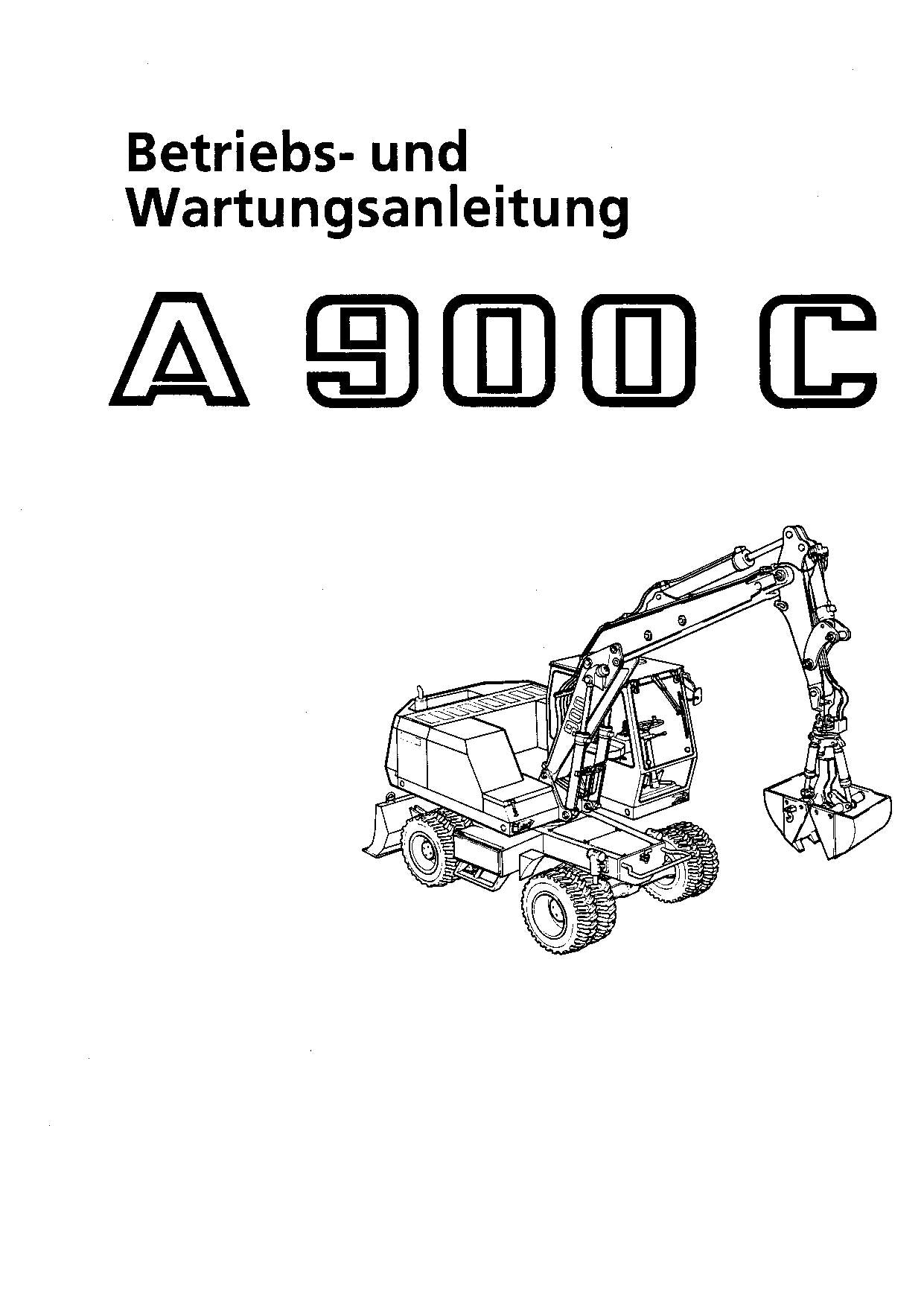 Liebherr A900 C Hydraulikbagger Betriebsanleitung Wartungsanleitung