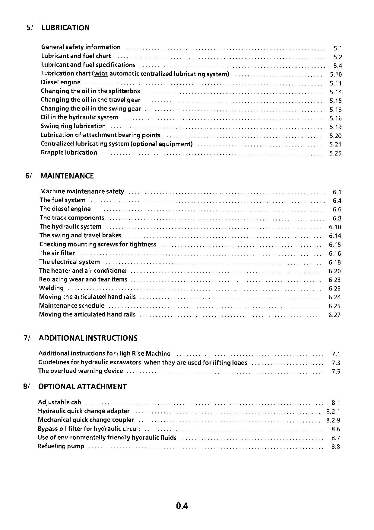 Liebherr R974 B Litronic Excavator Operators manual serial HR 951/10656