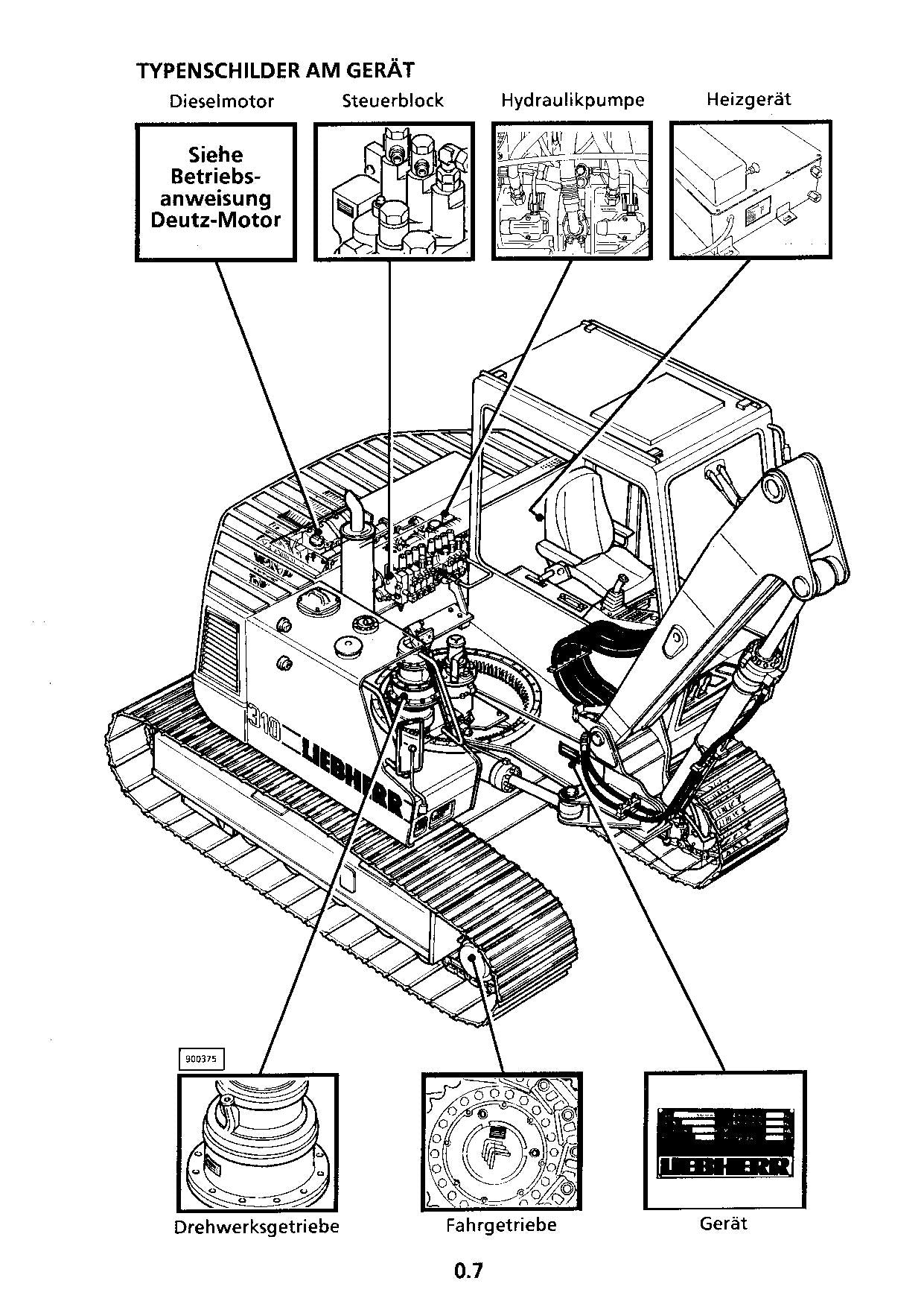 Liebherr R310 Hydraulikbagger Manuel d'instructions Manuel d'entretien