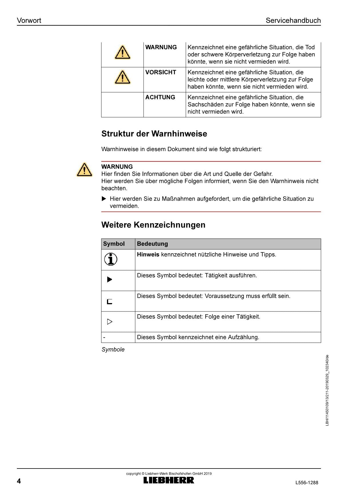 Liebherr L556 1288 Radlader Reparaturhandbuch Werkstatthandbuch