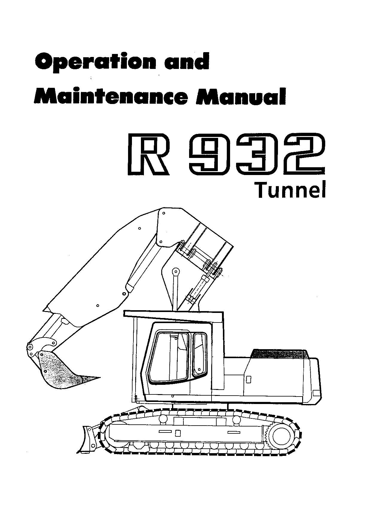 Liebherr R932 Tunnelbagger Bedienungsanleitung