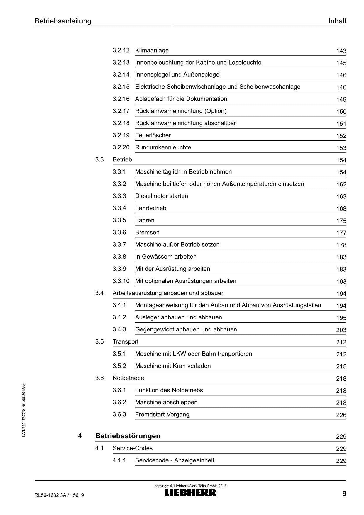Liebherr RL56 3A Rohrleger Betriebsanleitung ser 15619