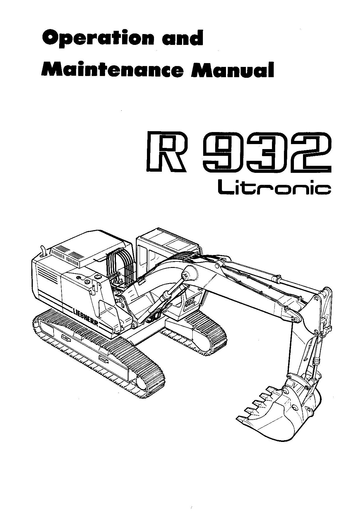 Liebherr R932 Litronic Bagger Bedienungsanleitung Serie .101