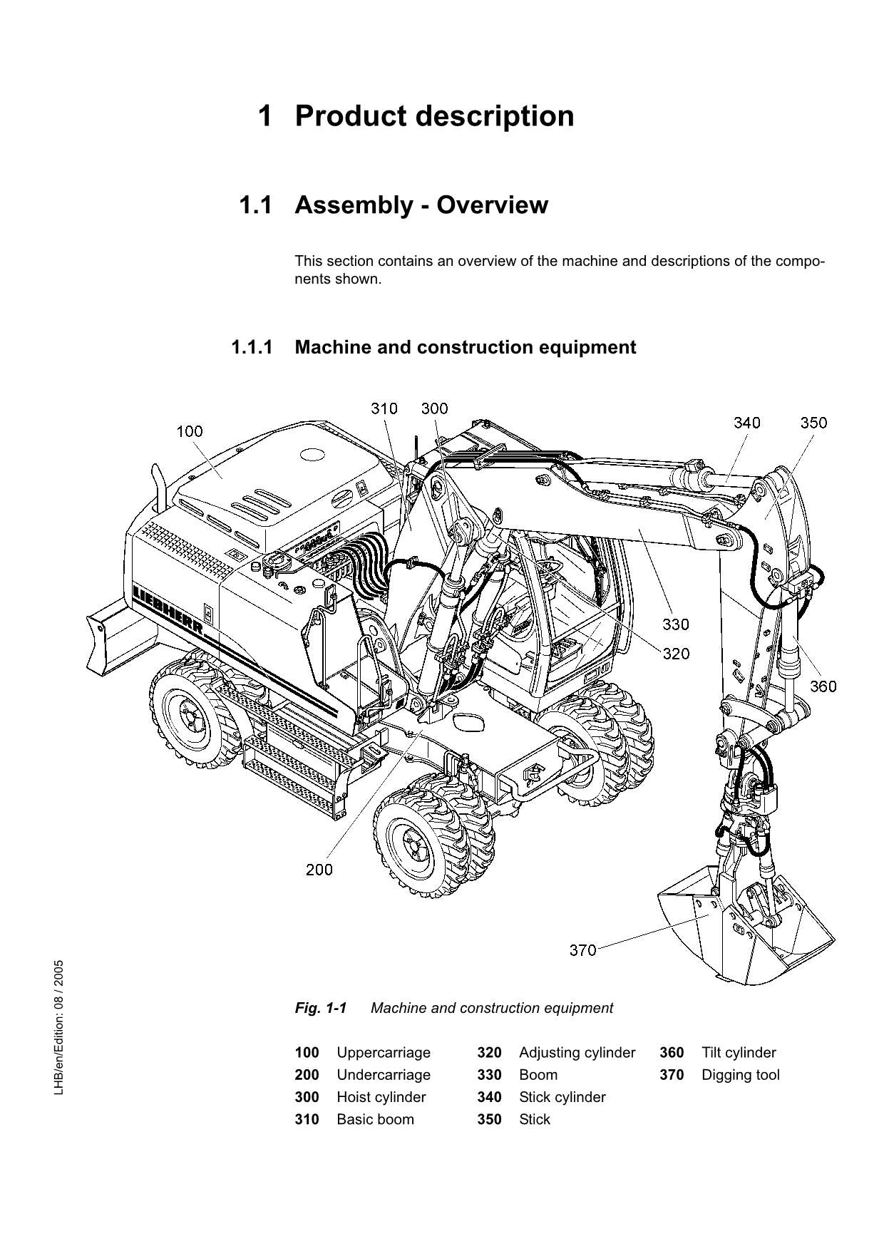 Manuel d'utilisation de la pelle Liebherr A904 C-Litronic série 441