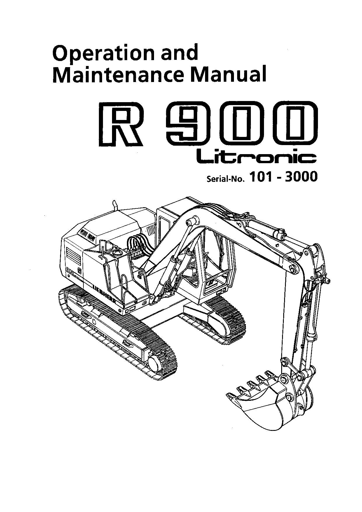 Liebherr R900 Litronic Bagger Bedienungsanleitung Serie 101