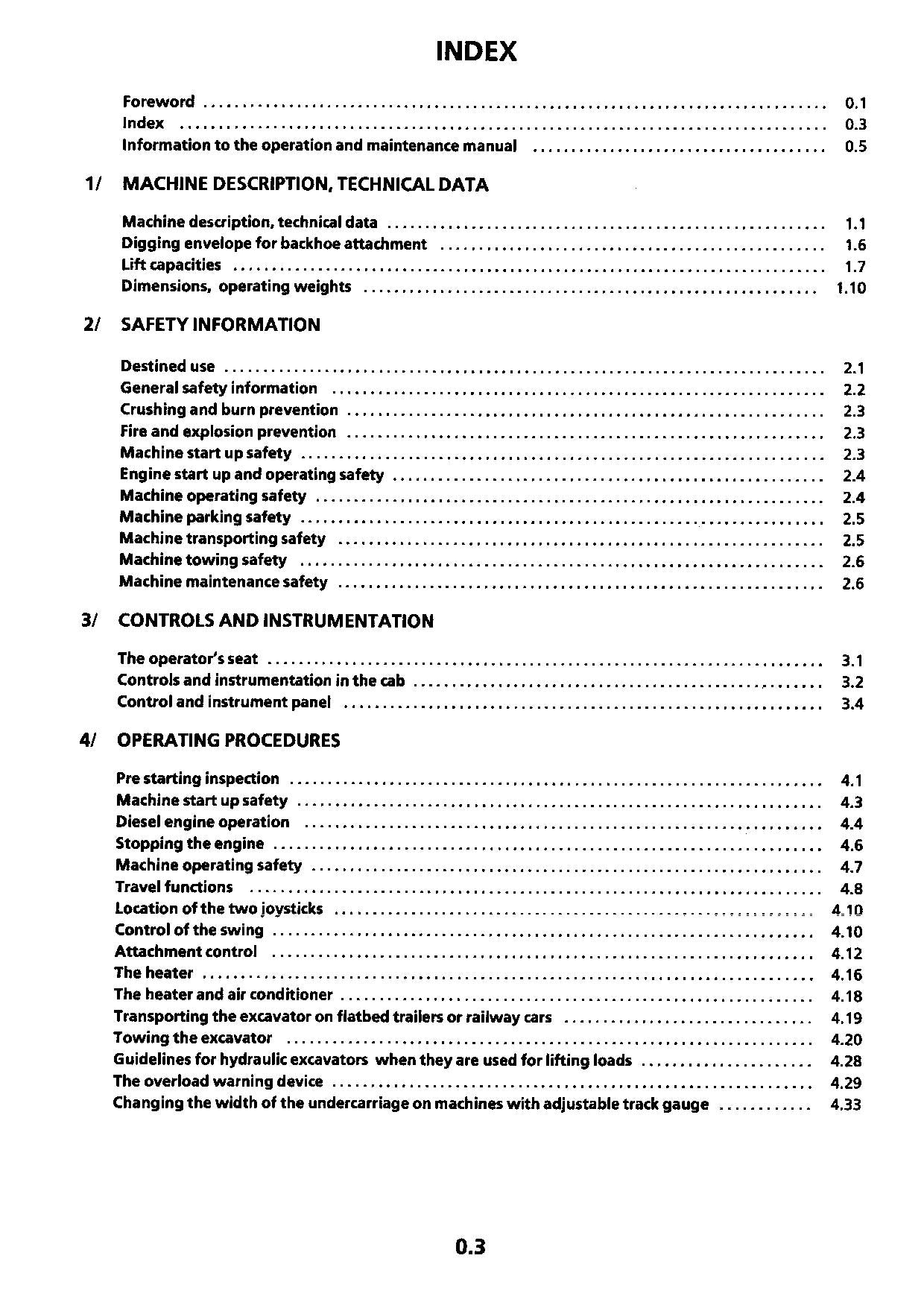 Liebherr R954 Litronic Excavator Operators manual serial 101