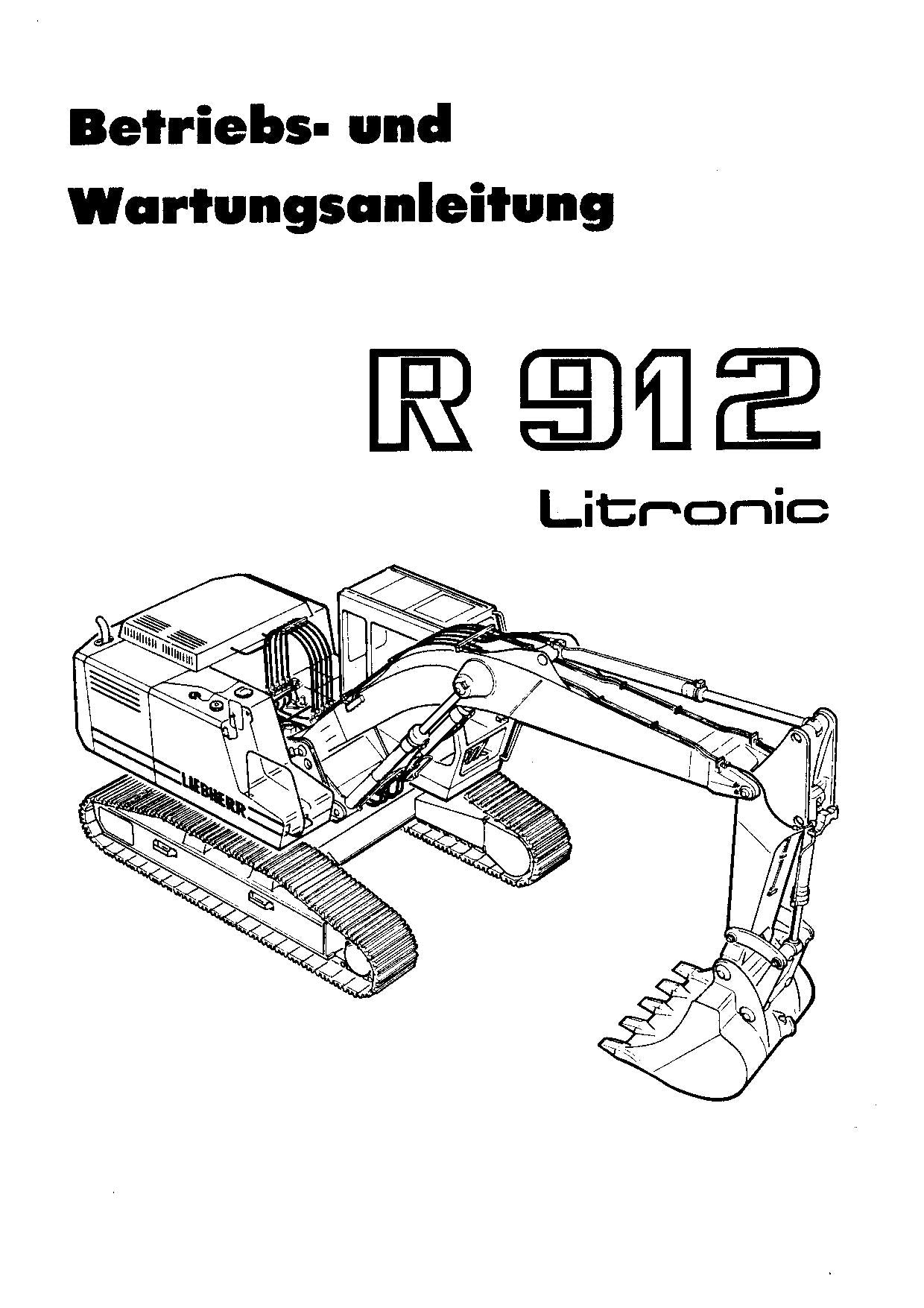 Liebherr R912 Litronic Hydraulikbagger Betriebsanleitung 8503118