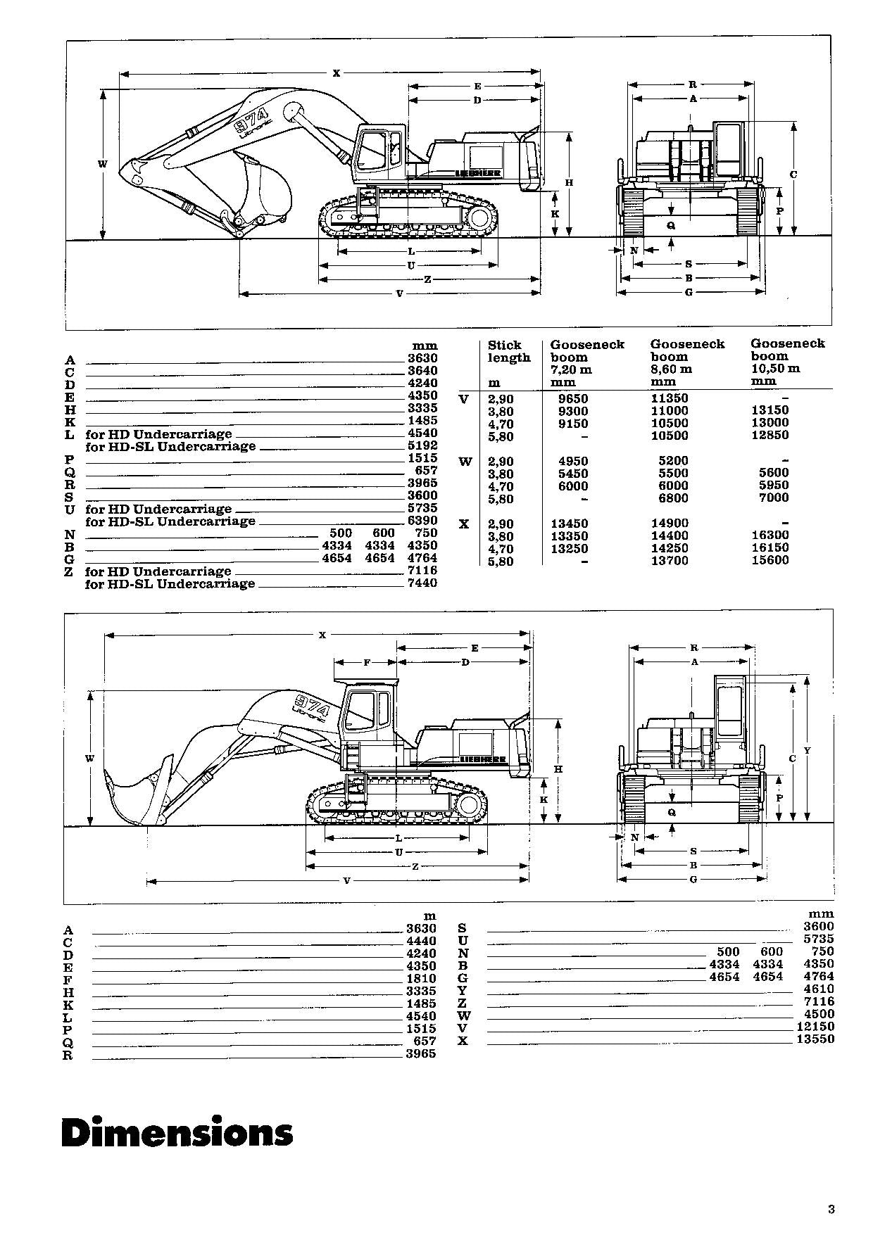 Liebherr R974 B Litronic Bagger Bedienungsanleitung Seriennummer 1207