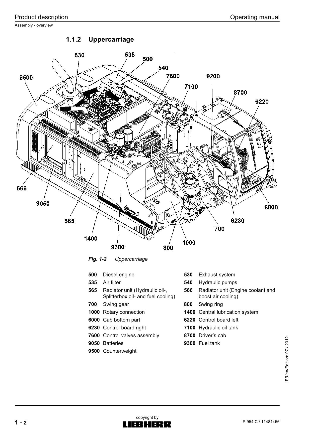 Manuel d'utilisation de la pelle Liebherr P954 C