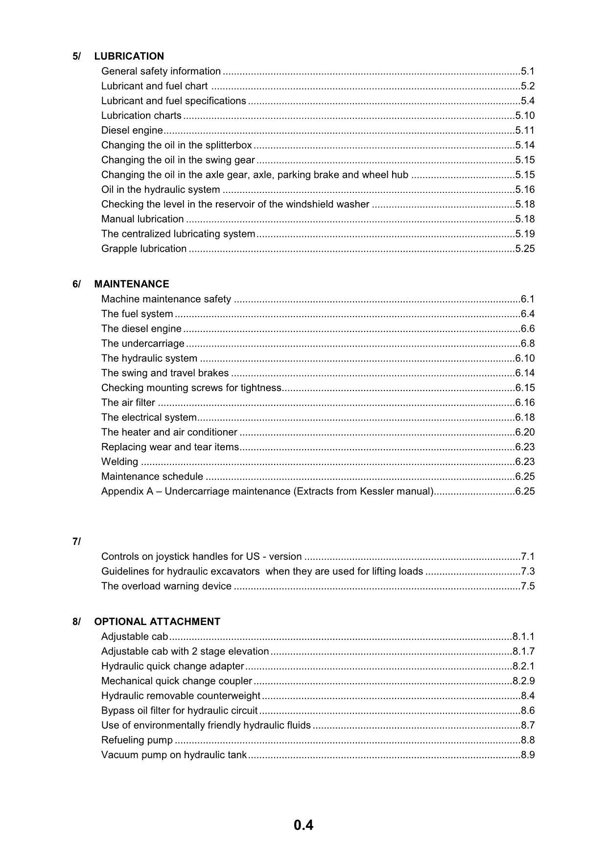 Liebherr A974 B Litronic Excavator Operators manual