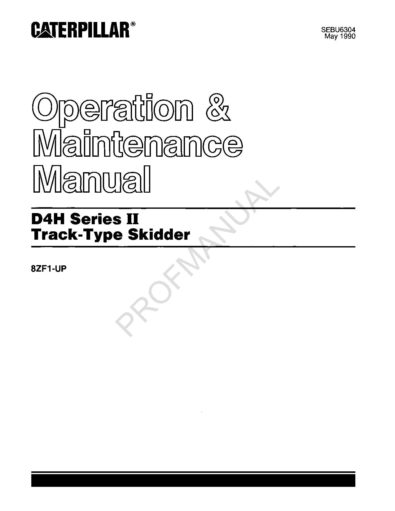 Wartungshandbuch für Caterpillar D4H Serie II Kettenschlepper