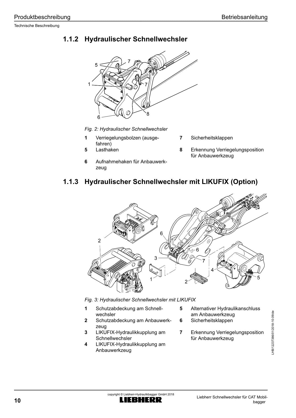 Liebherr SWA22 SWA33 SWA48 SWA66 SWA77 SWA92 SWA105 bagger Betriebsanleitung RU