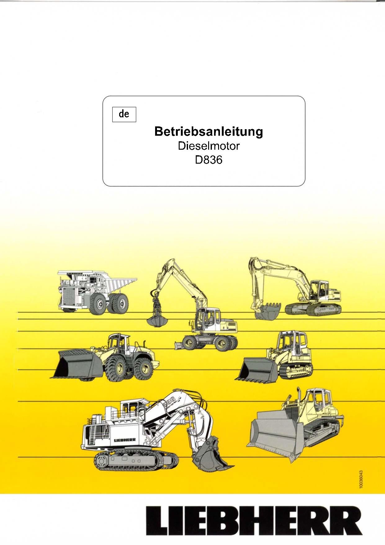 Manuel d'instructions du moteur diesel Liebherr D836