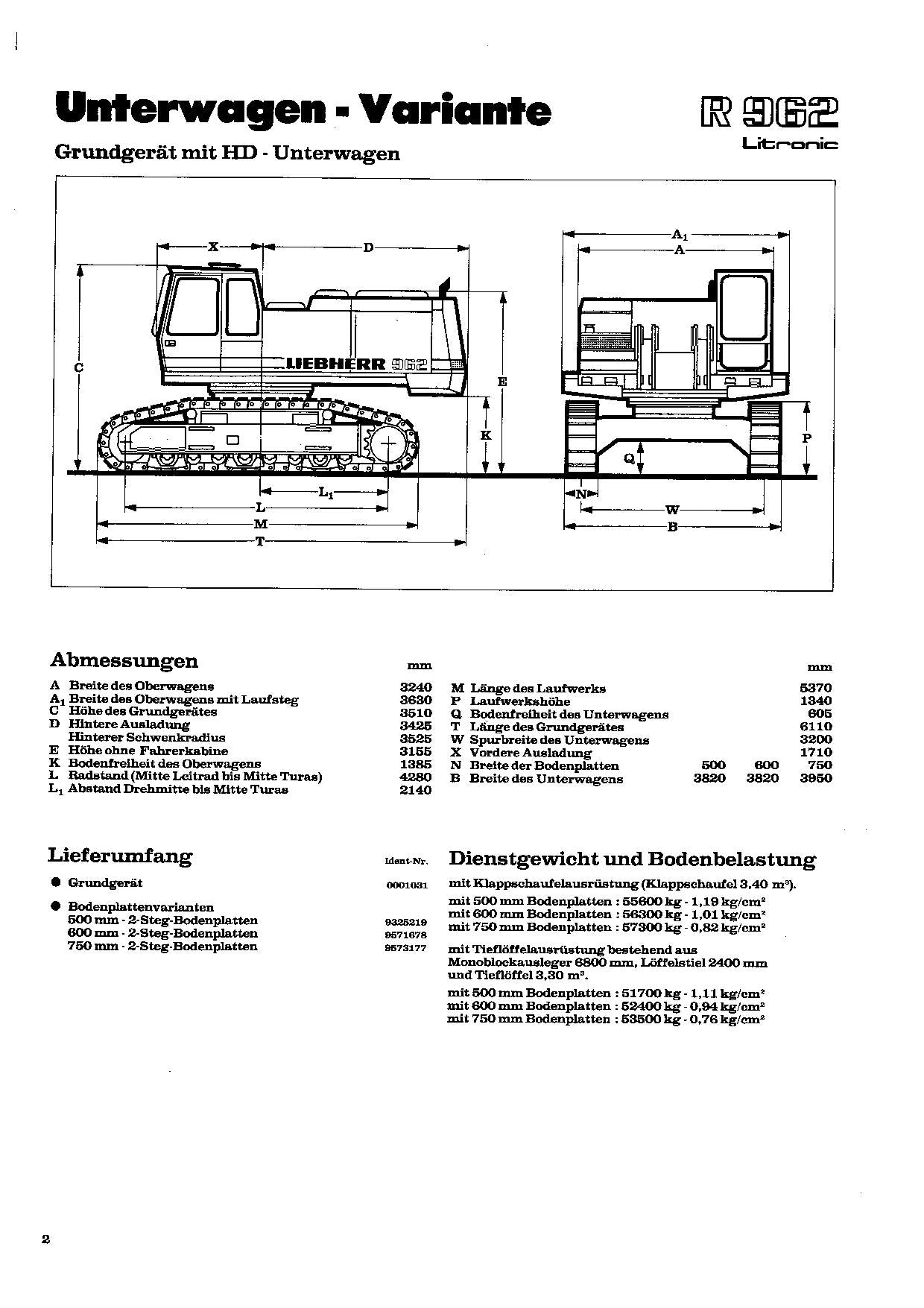 Liebherr R962 Litronic Hydraulikbagger Manuel d'instructions Manuel d'entretien