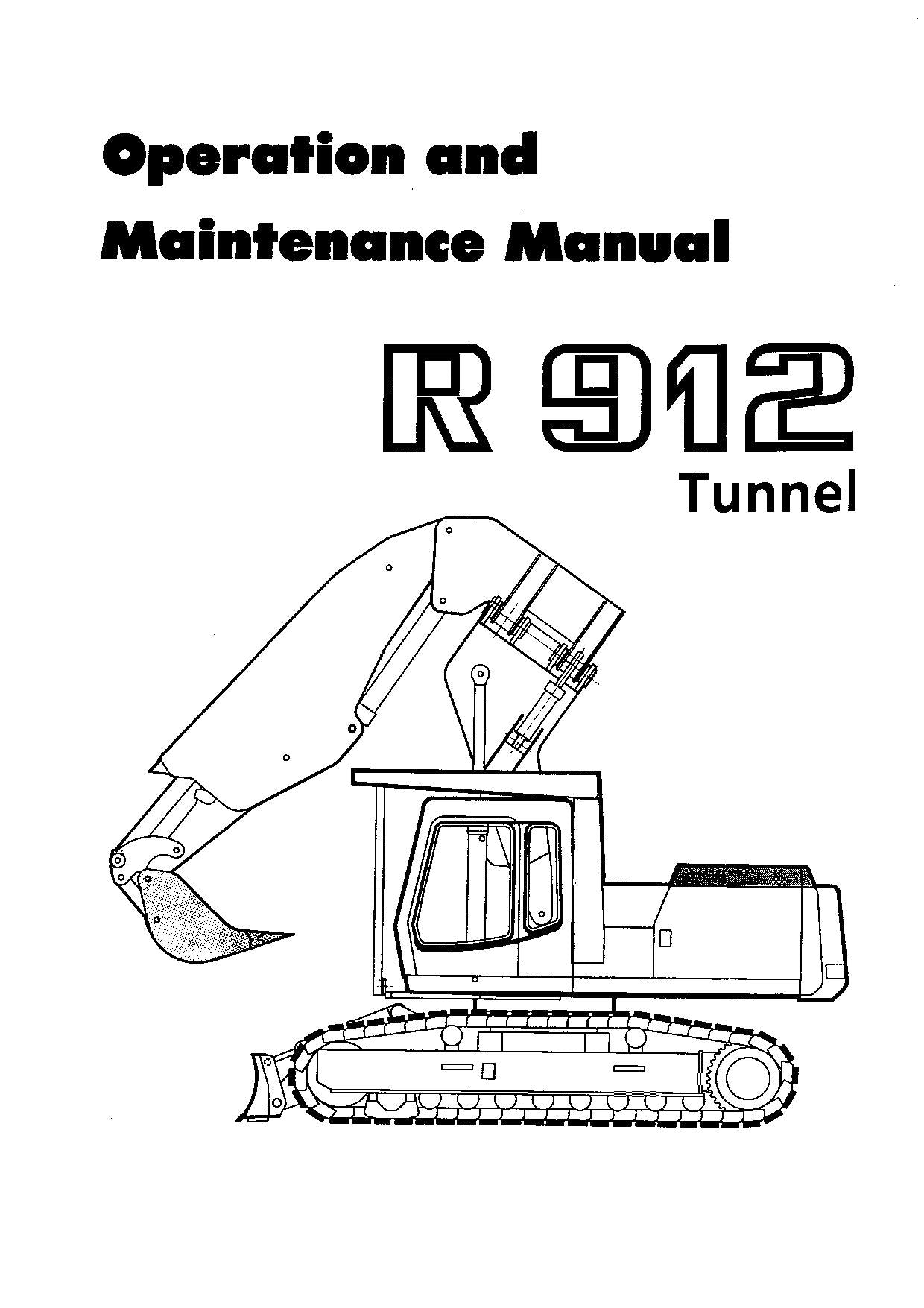 Liebherr R912 Tunnel Excavator Operators manual