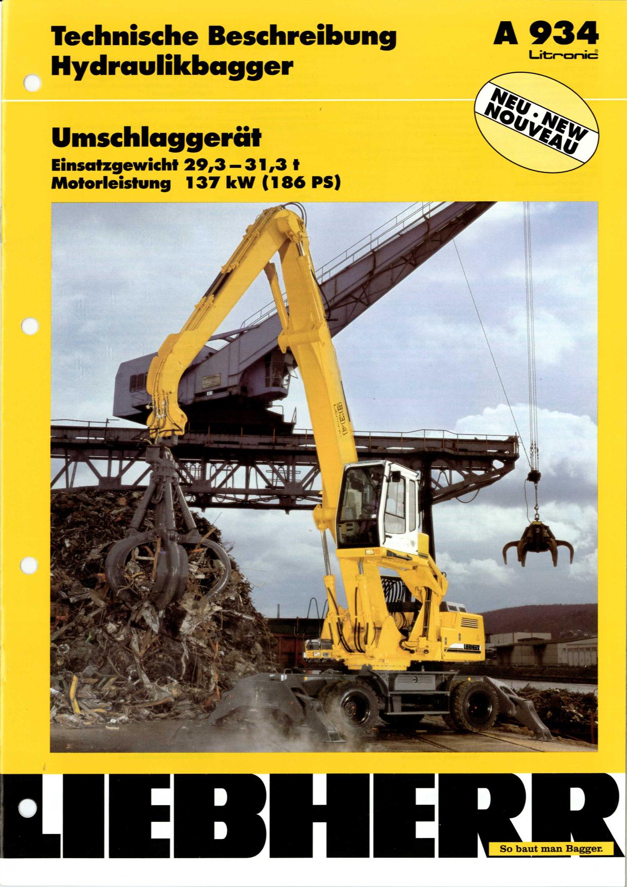 Liebherr A934 A934 HD Litronic bagger Betriebsanleitung Wartungsanleitung