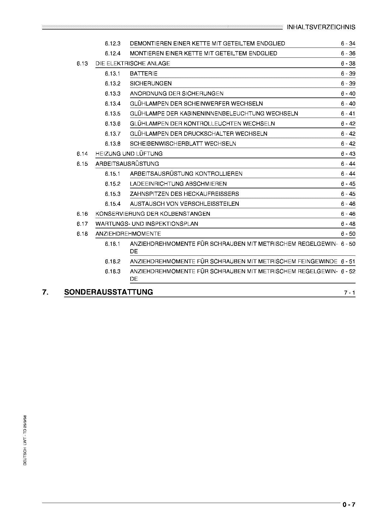 Liebherr LR611 Laderaupe Betriebsanleitung Wartungsanleitung