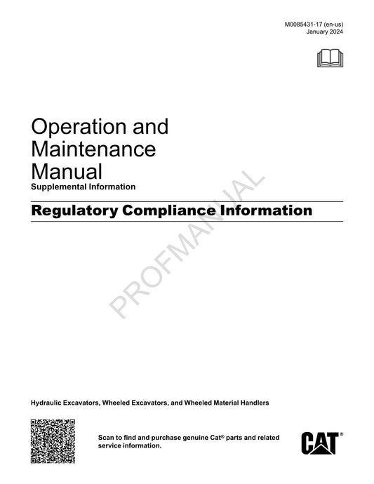 Caterpillar Compliance Wheeled Excavator Material Hlers Suppl Operators Manual