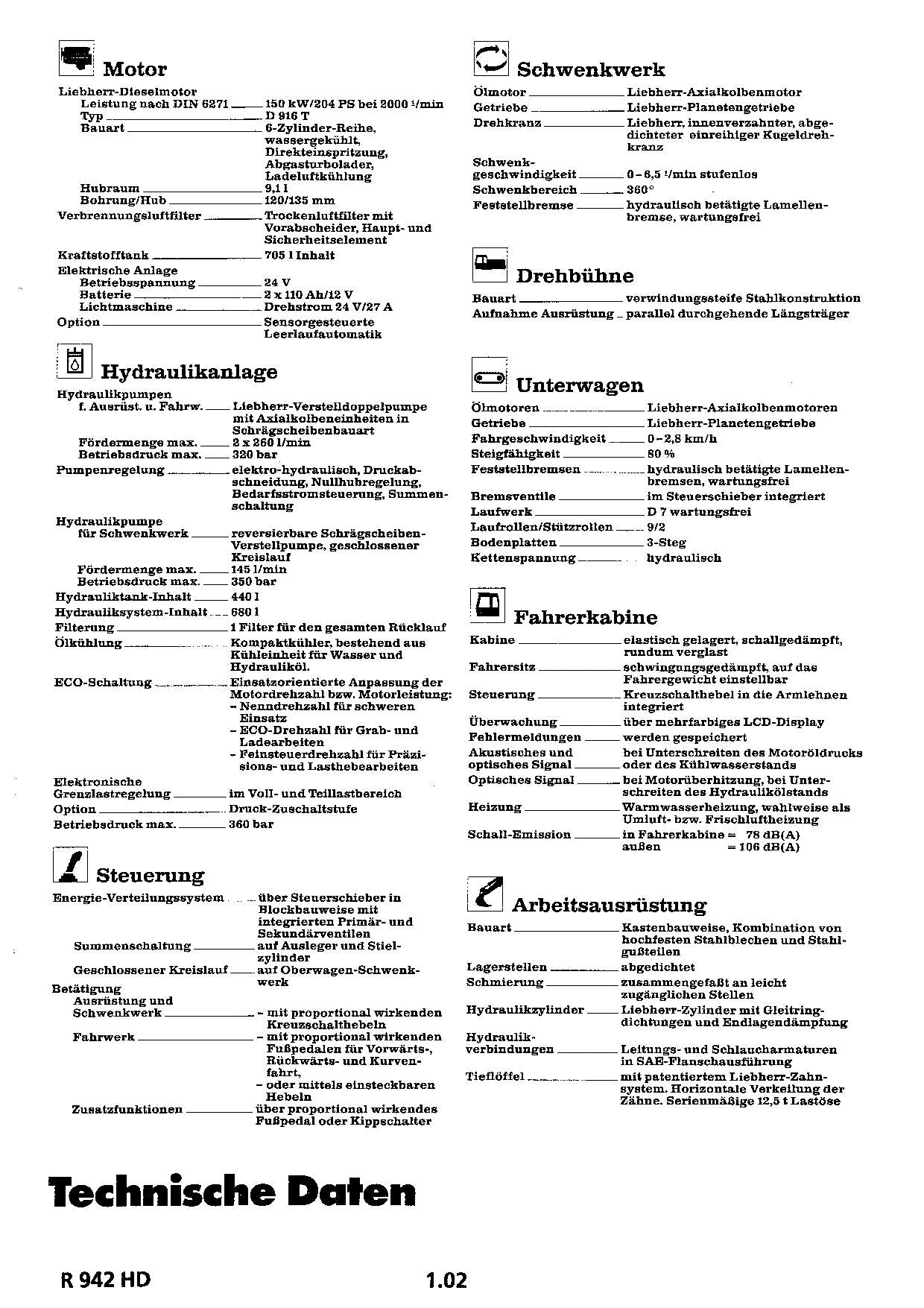 Liebherr R942 Litronic Hydraulikbagger Betriebsanleitung Wartungsanleitung 167