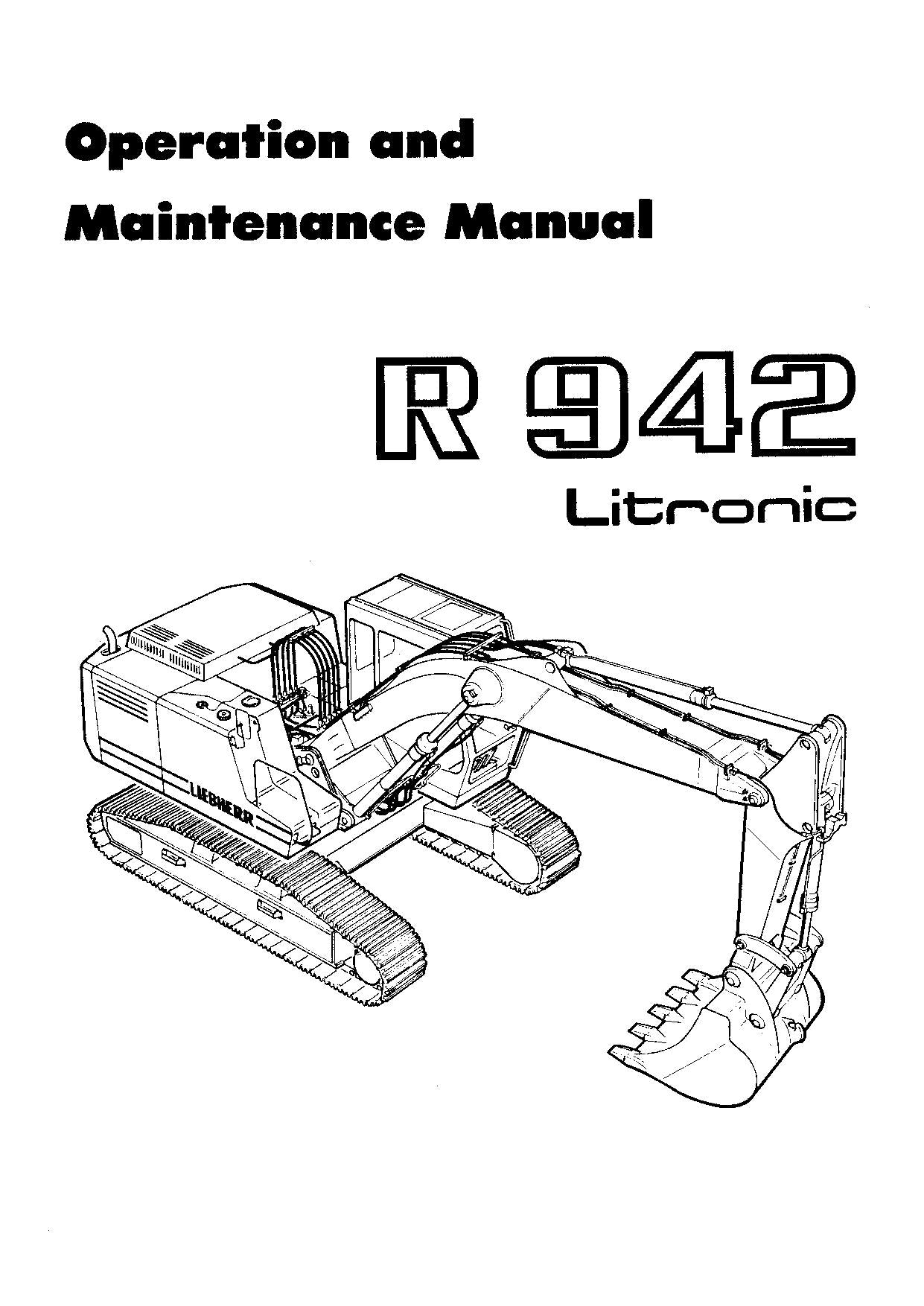 Liebherr R942 Litronic Bagger Bedienungsanleitung Serie .167