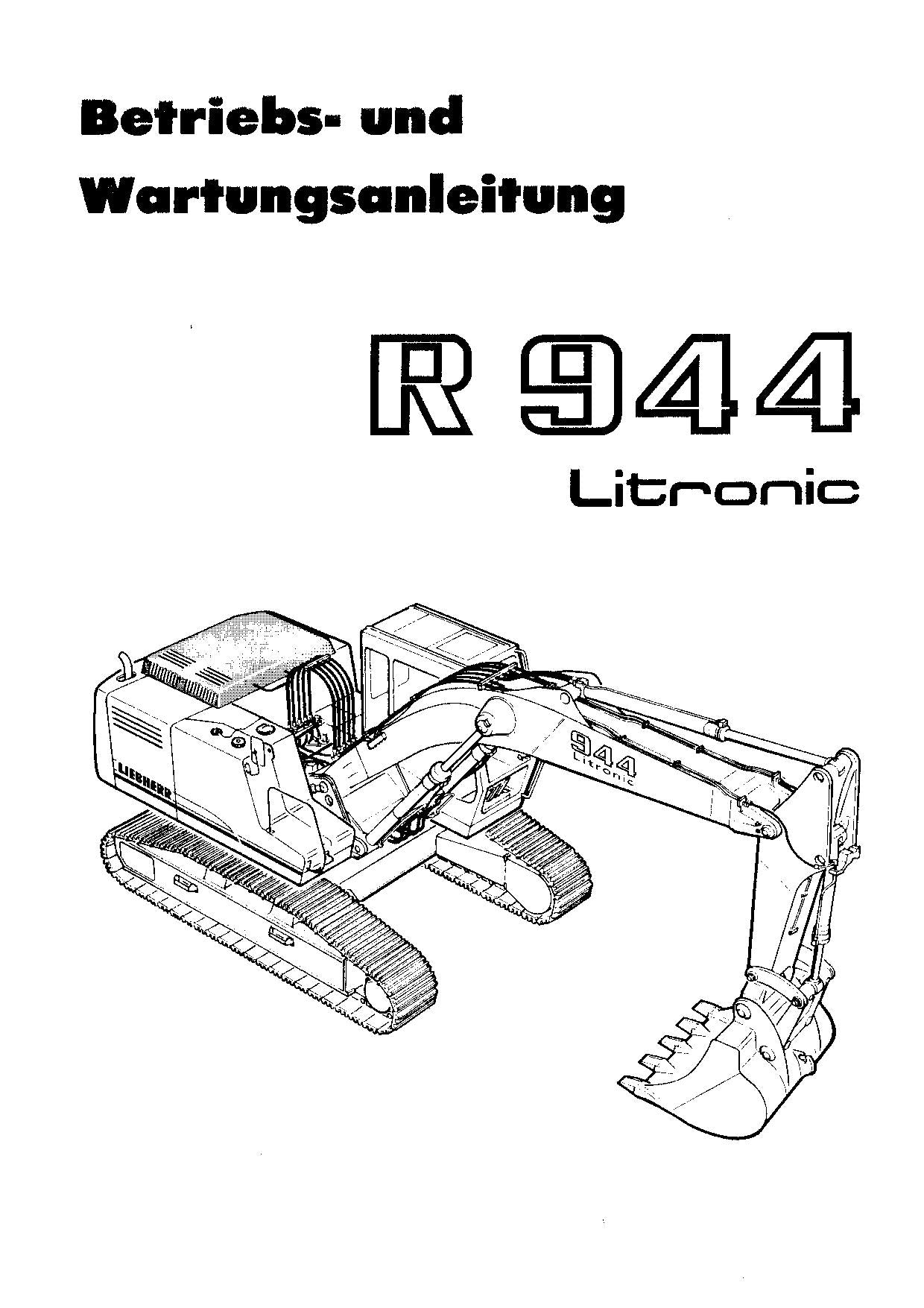 Liebherr R944 Litronic Hydraulikbagger Manuel d'instructions Manuel d'entretien