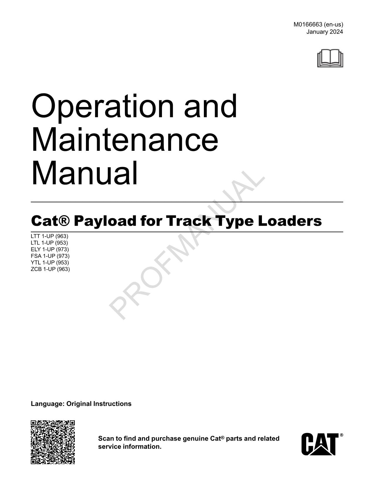 Wartungshandbuch für Bediener von Caterpillar Payload-Raupenladern