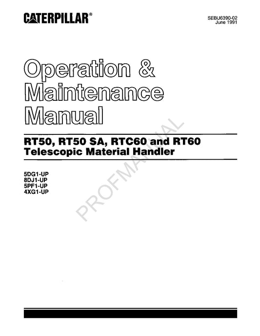 Manuel d'utilisation du manipulateur télescopique Caterpillar RT50 RT50 SA RTC60 RT60