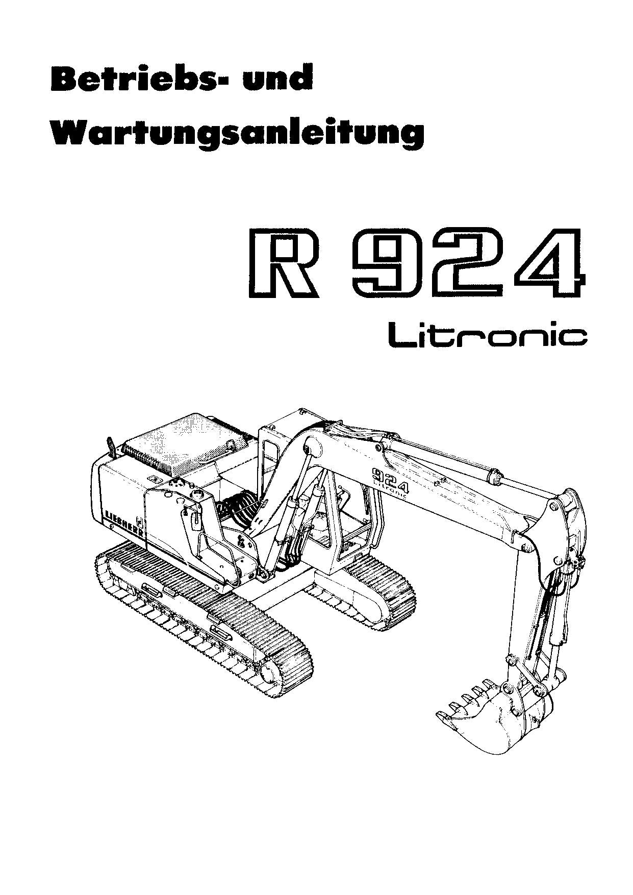 Liebherr R924 Litronic Hydraulikbagger Betriebsanleitung 8504064