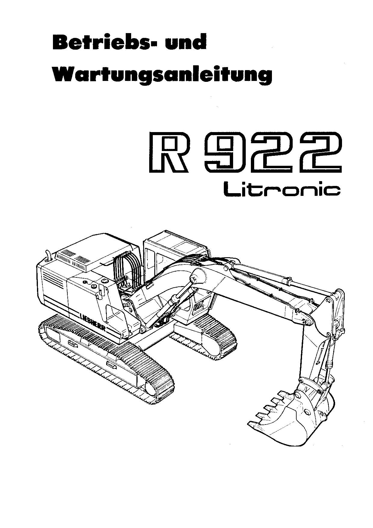 Liebherr R922 Litronic Hydraulikbagger Betriebsanleitung 8503121