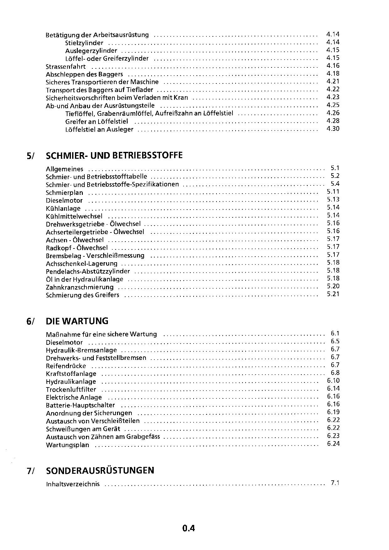 Liebherr A902 Industrie Hydraulikbagger Betriebsanleitung Wartungsanleitung