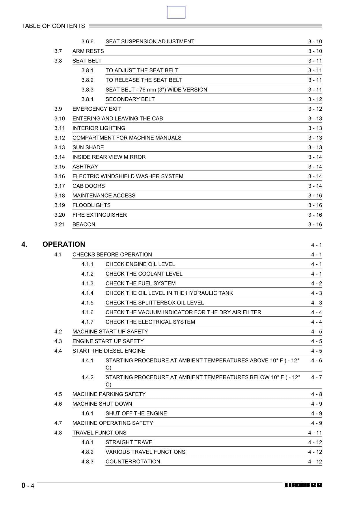 Liebherr LR611 CRAWLER LOADER Operators manual