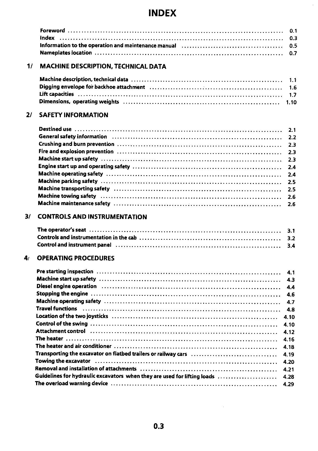 Liebherr R932 Tunnel Excavator Operators manual