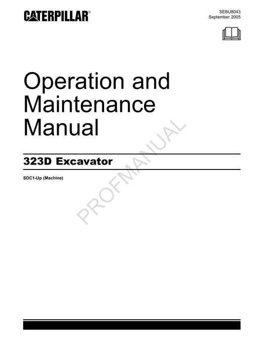 Wartungshandbuch für Bagger Caterpillar 323D, SDC1-Up