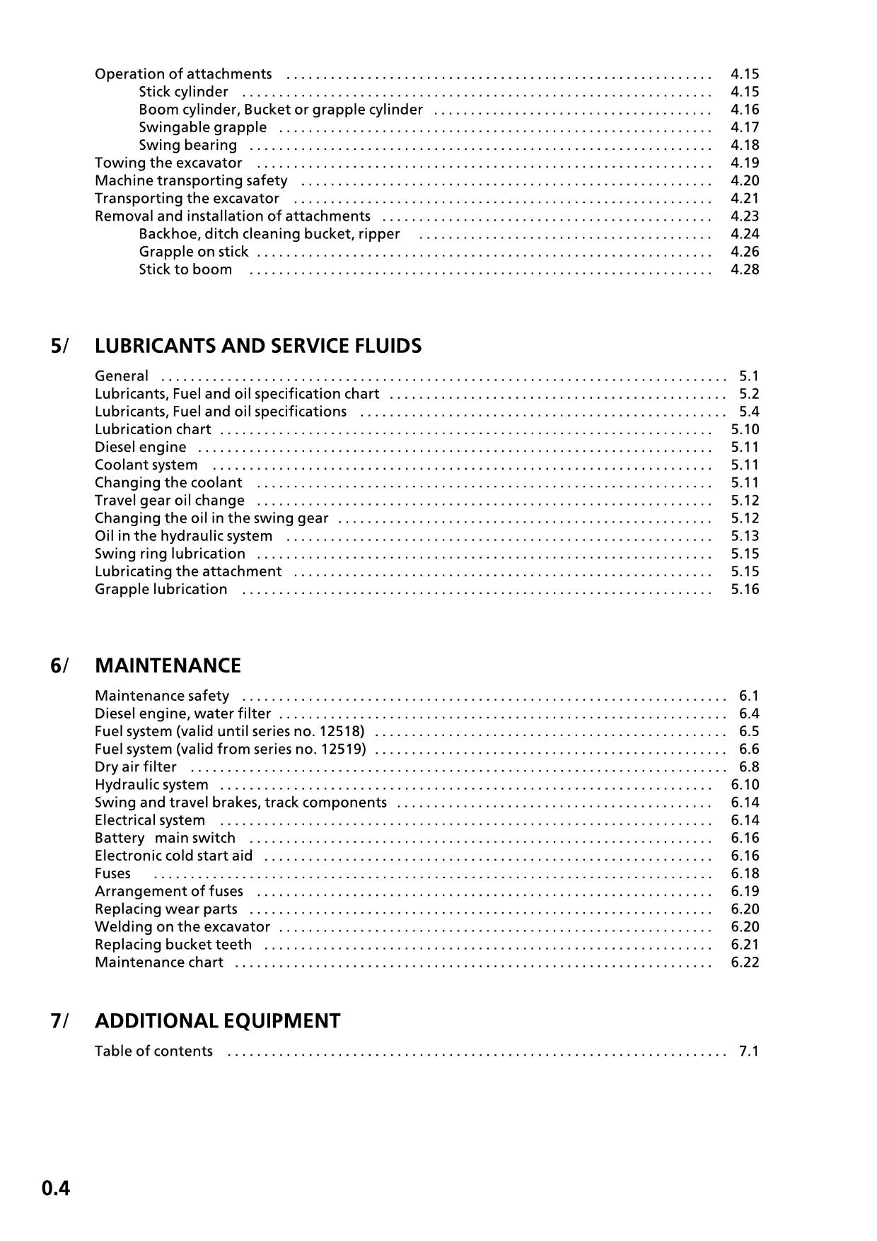 Liebherr R310 B Excavator Operators manual