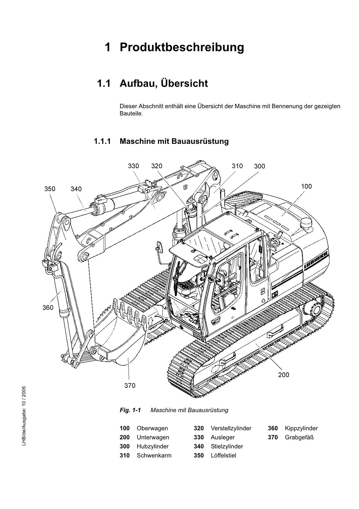 Liebherr R317 Litronic Hydraulikbagger Betriebsanleitung serial 27000